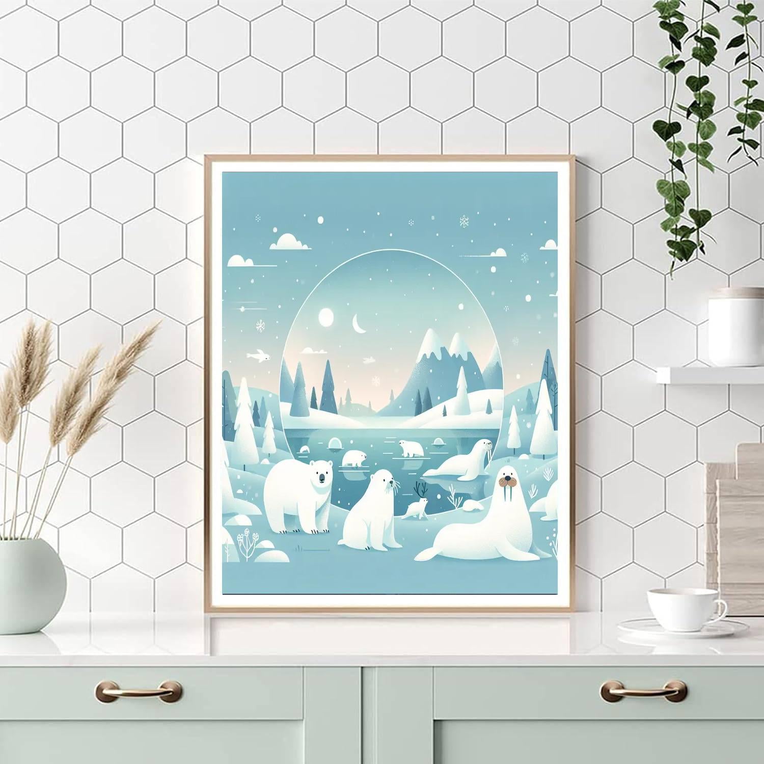 Winter Animal Wonderland Numbered Painting Kits
