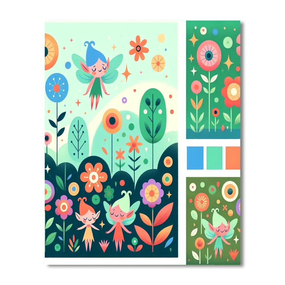 Garden Pixie Gathering Paint By Color