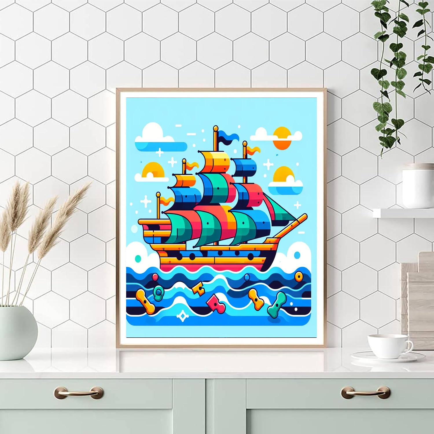 Maritime Mystery Cruise Painting Number Kit