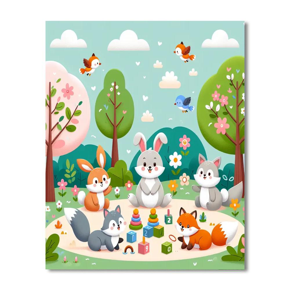 Forest Fun And Games Paint By Numbers