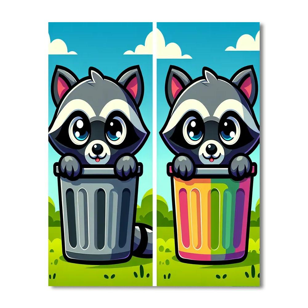 Cheeky Raccoon Painting Number Kit