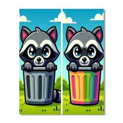 Cheeky Raccoon Painting Number Kit