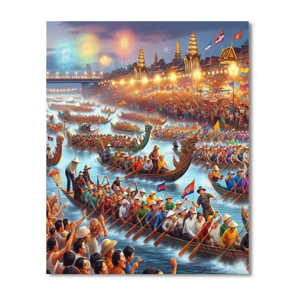 Bon Om Touk - Cambodia DIY Paint By Numbers