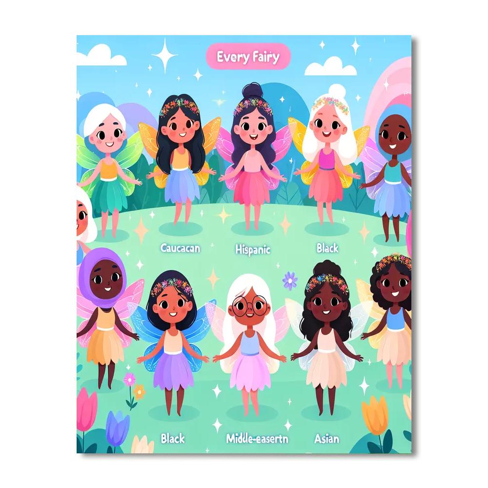 Glittering Fairyland Adventure Painting By Numbers Kit