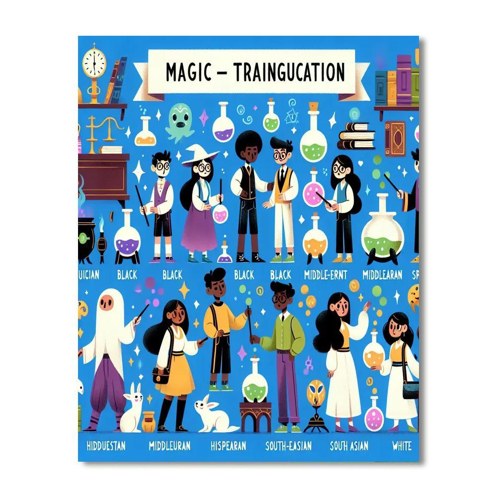 Whimsical Wizarding School Paint By Number