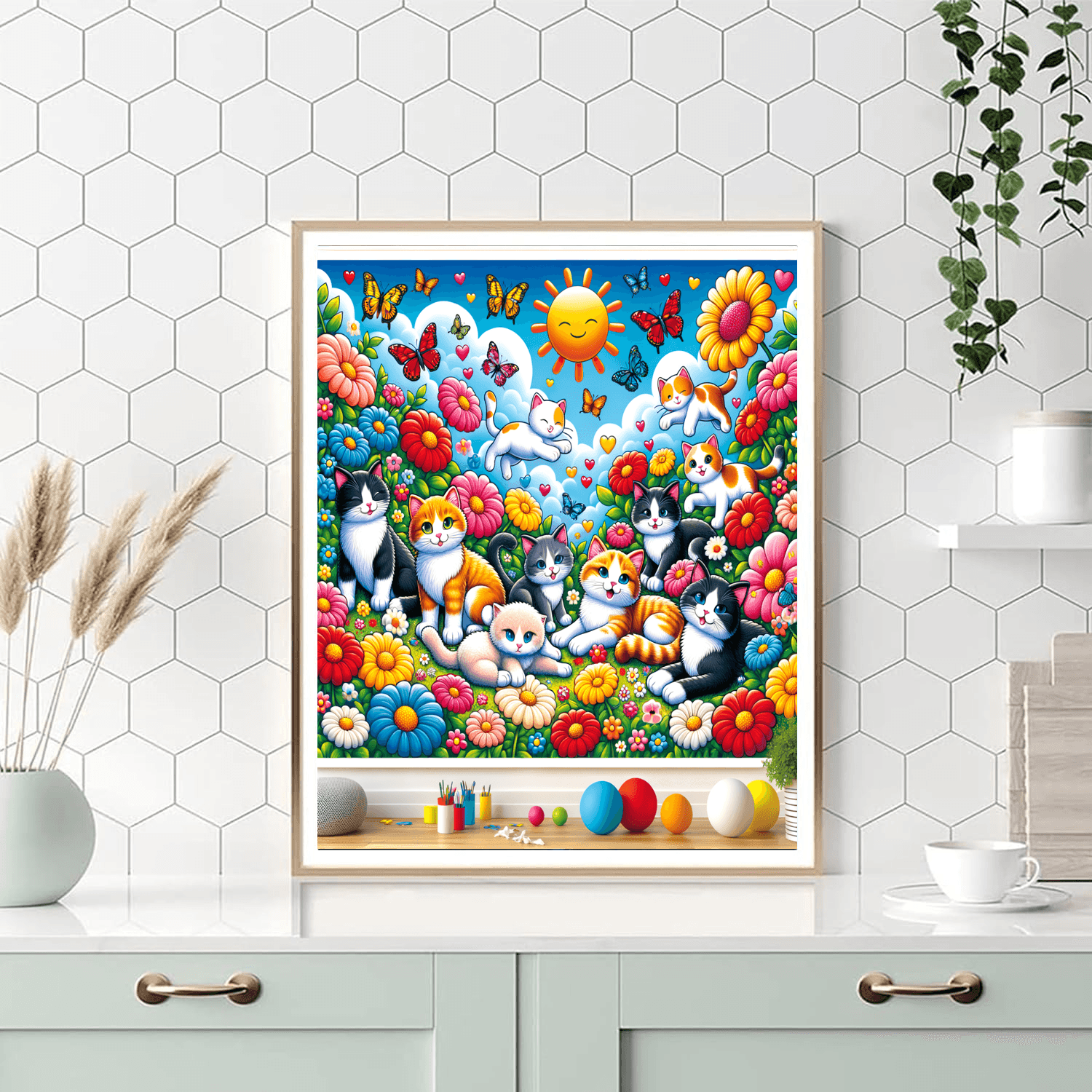Whimsical Cat Wonderland - DIY Painting By Numbers Kit