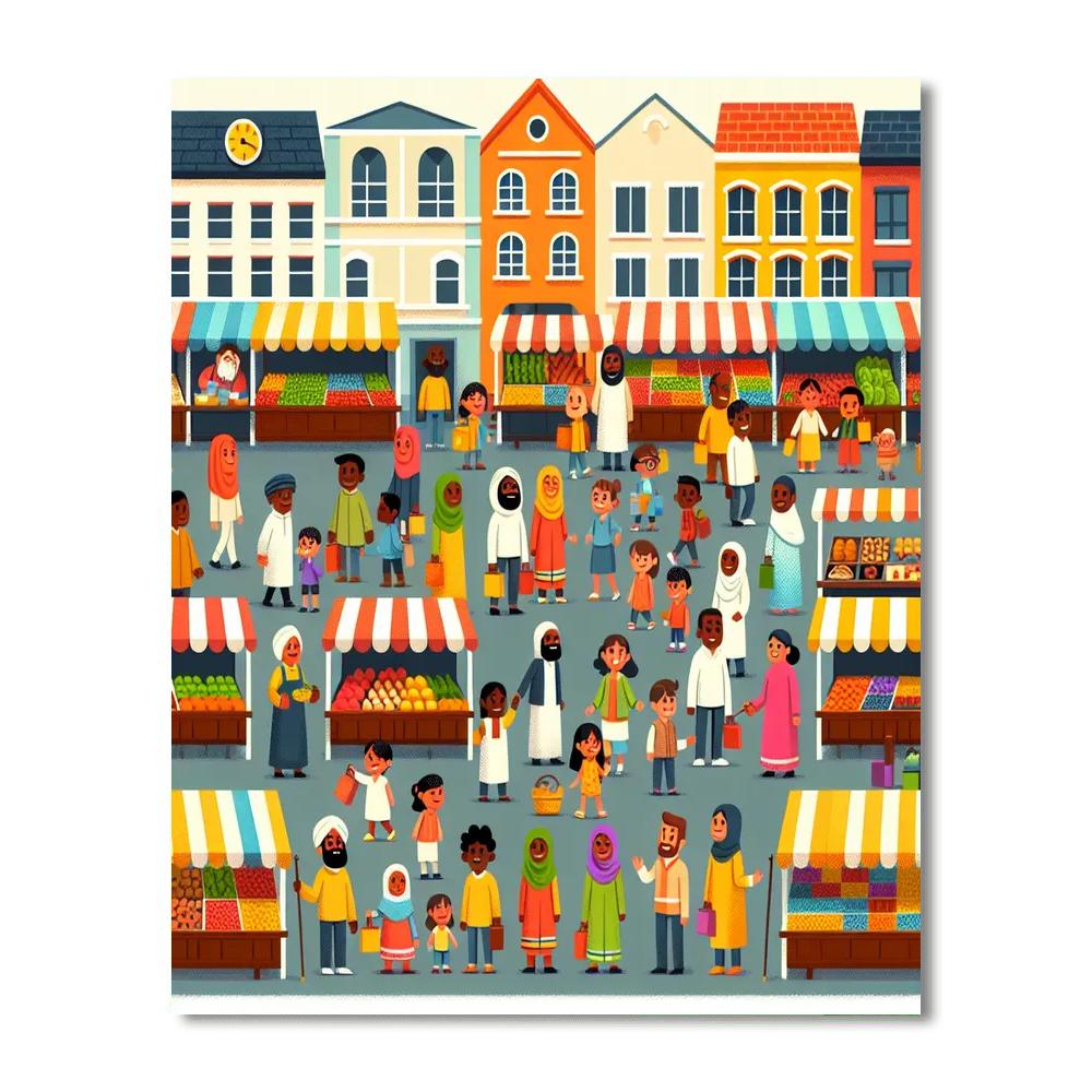 Merry Marketplace Numbered Painting Kits