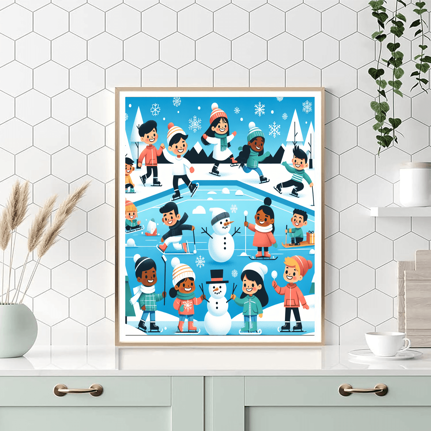 Cheerful Winter Adventures DIY Paint By Numbers