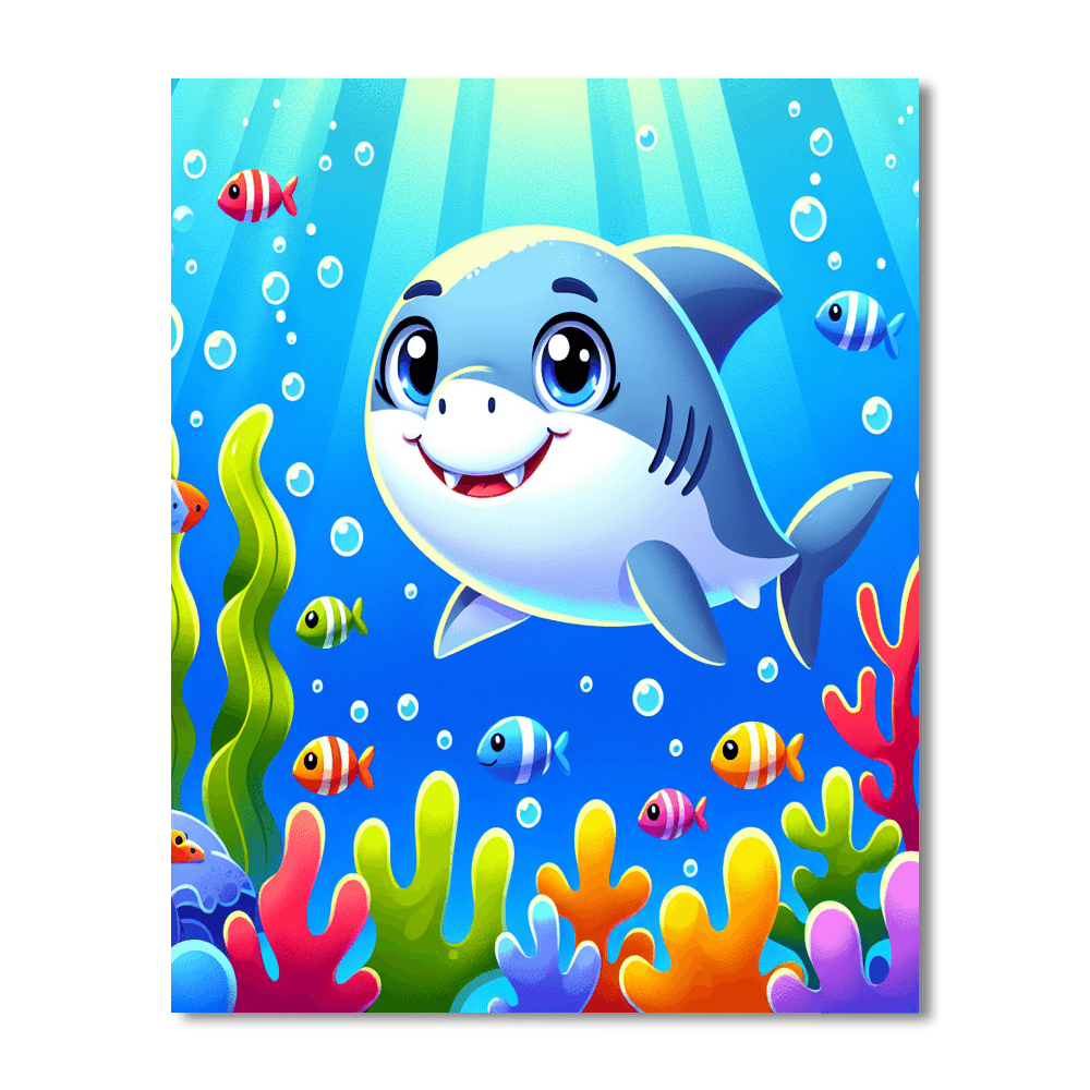 Charming Baby Shark Paint By Number