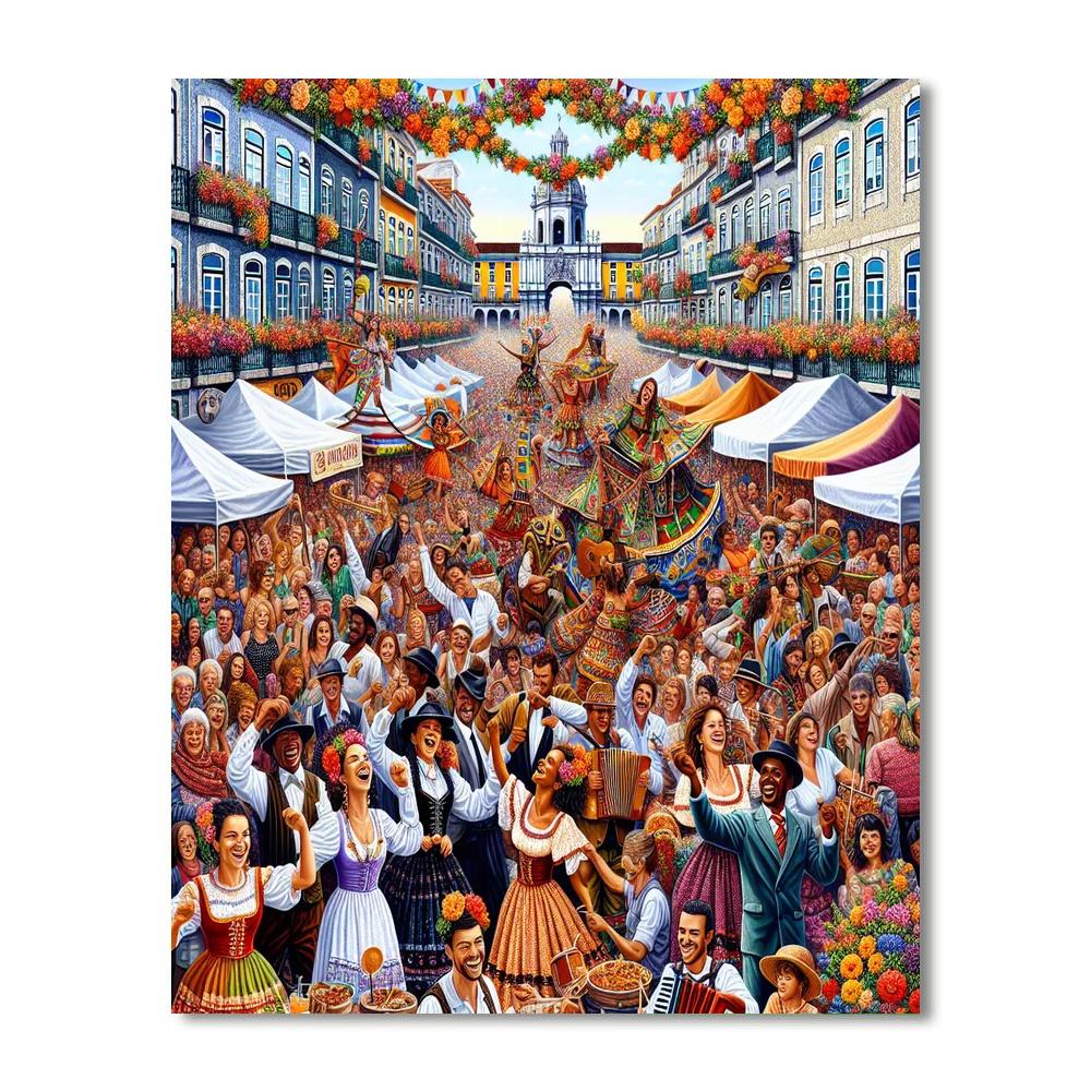 Lisbon Festas De Lisboa Paint By Numbers Kits