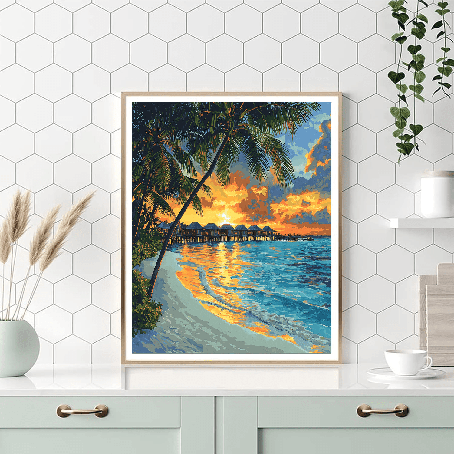 The Maldives DIY Paint By Numbers