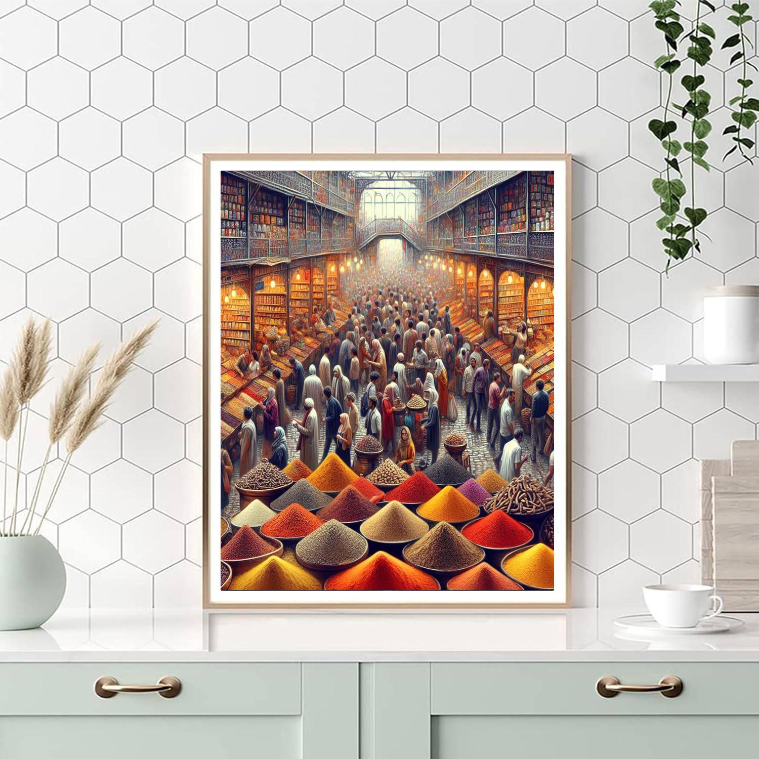 Exotic Spice Market DIY Paint By Numbers