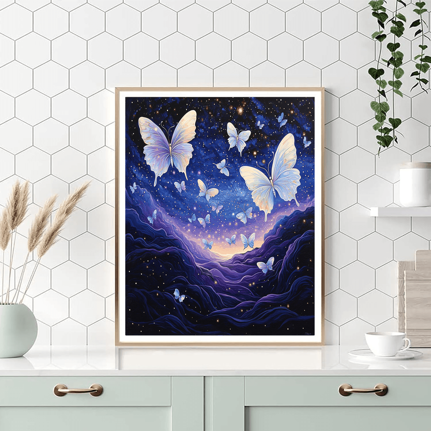 Salvador Dali Inspired Celestial Butterflies  Painting By Numbers Kit