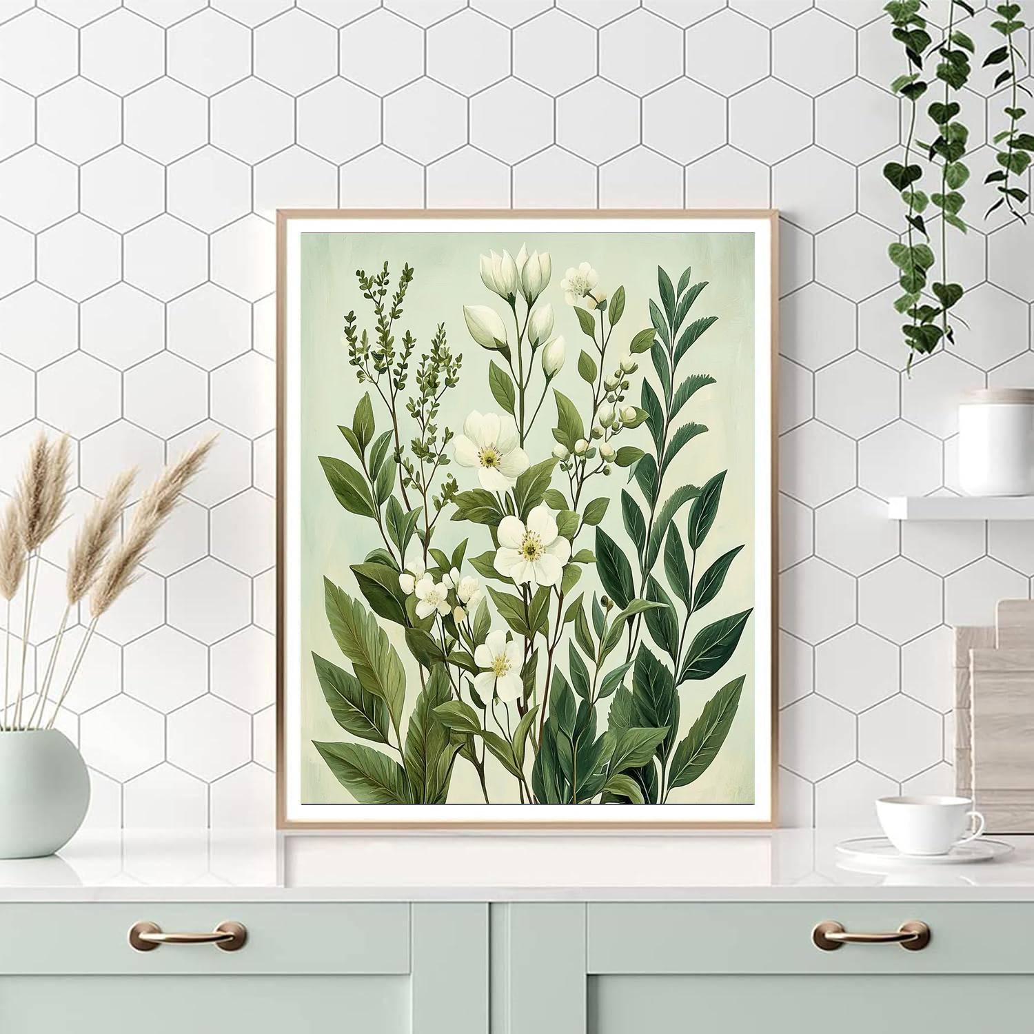 Leonardo Da Vinci Inspired Botanical Embrace  Painting Number Kit