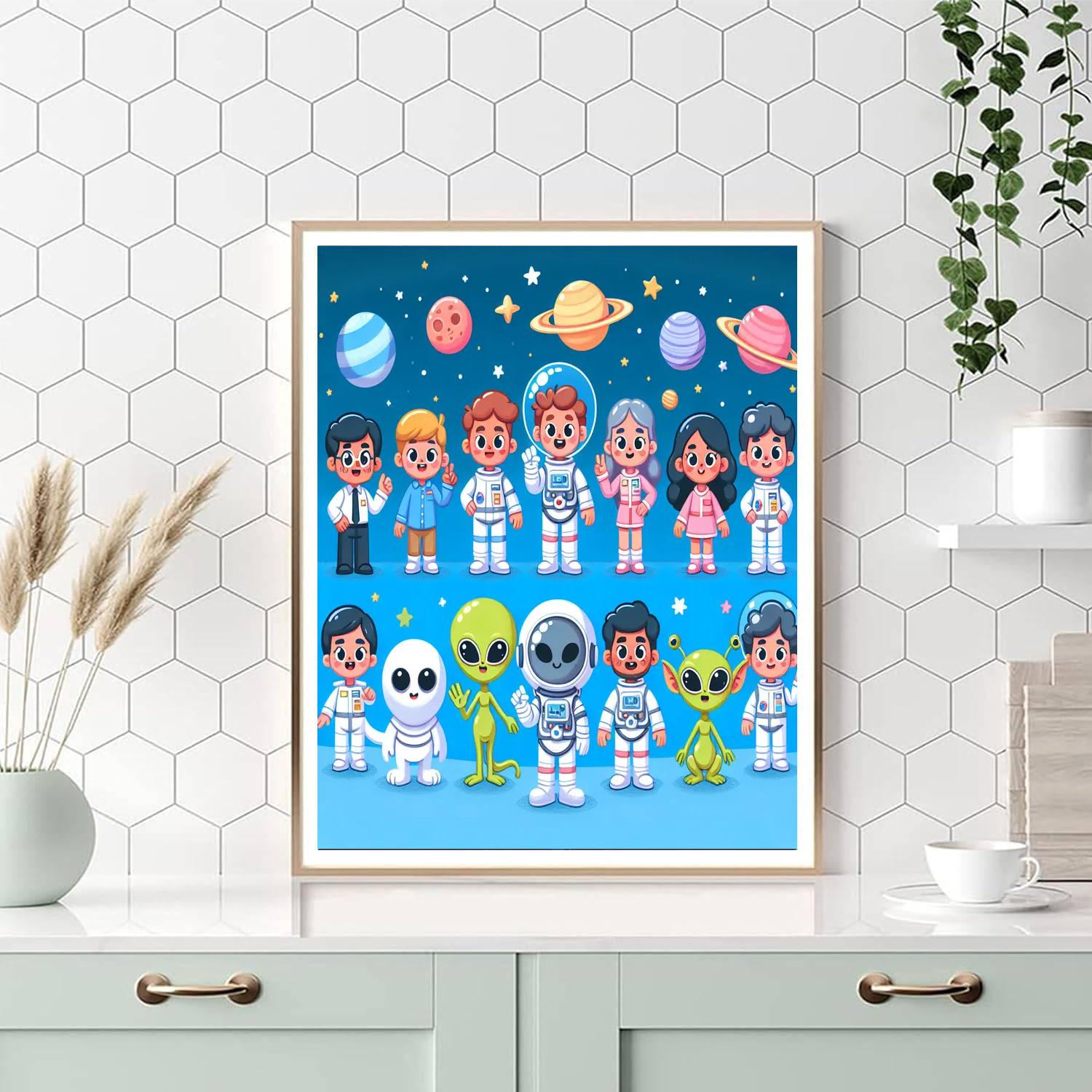 Space Adventure Heroes Paint By Number