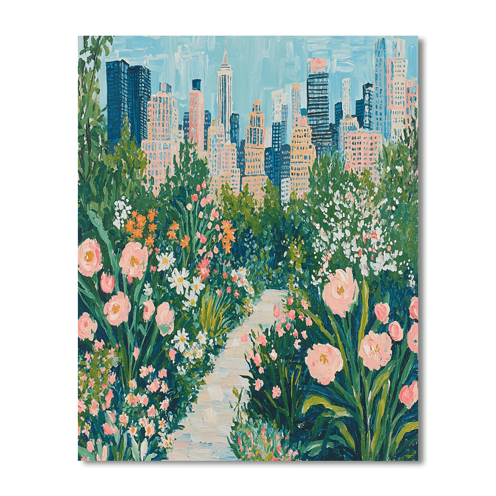 Claude Monet Inspired Monet's Urban Bloom  Paint By Numbers Kits