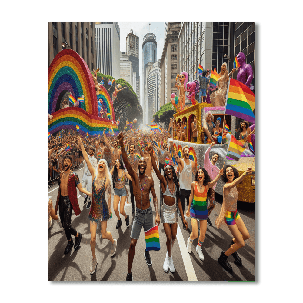 Gay Pride Parade - São Paulo Paint By Numbers