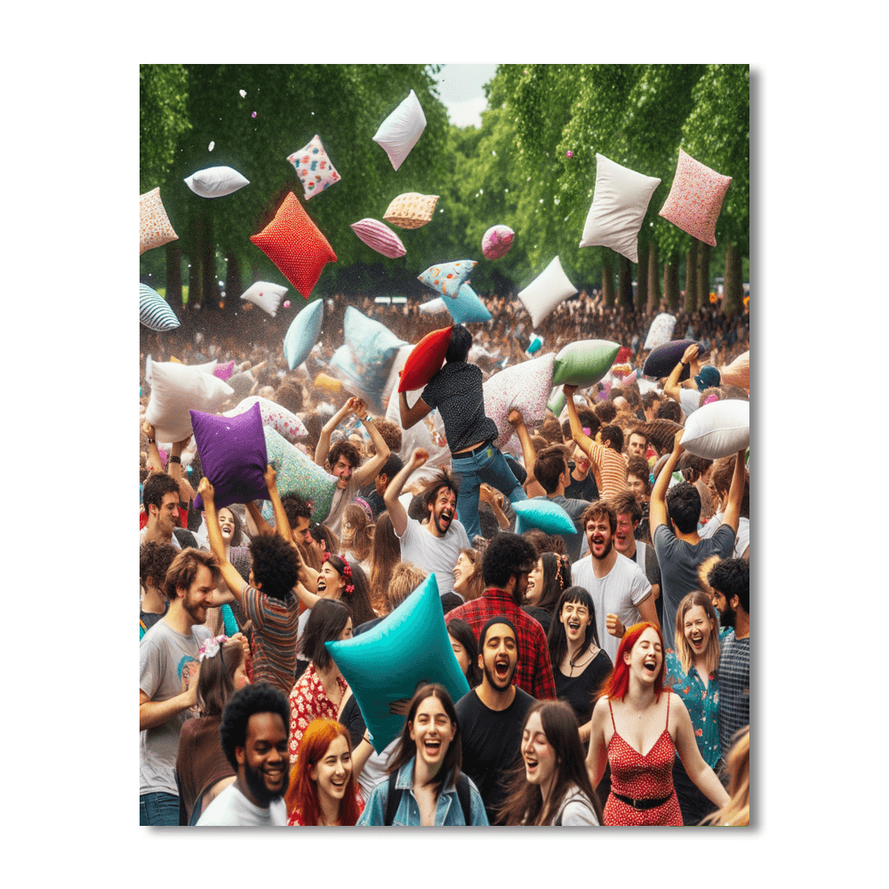 World Pillow Fight Day Paint By Number