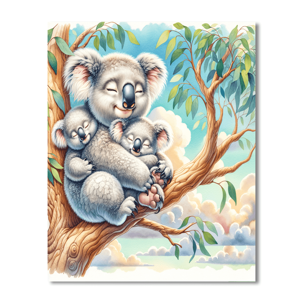 Cuddly Koala Family Paint By Numbers