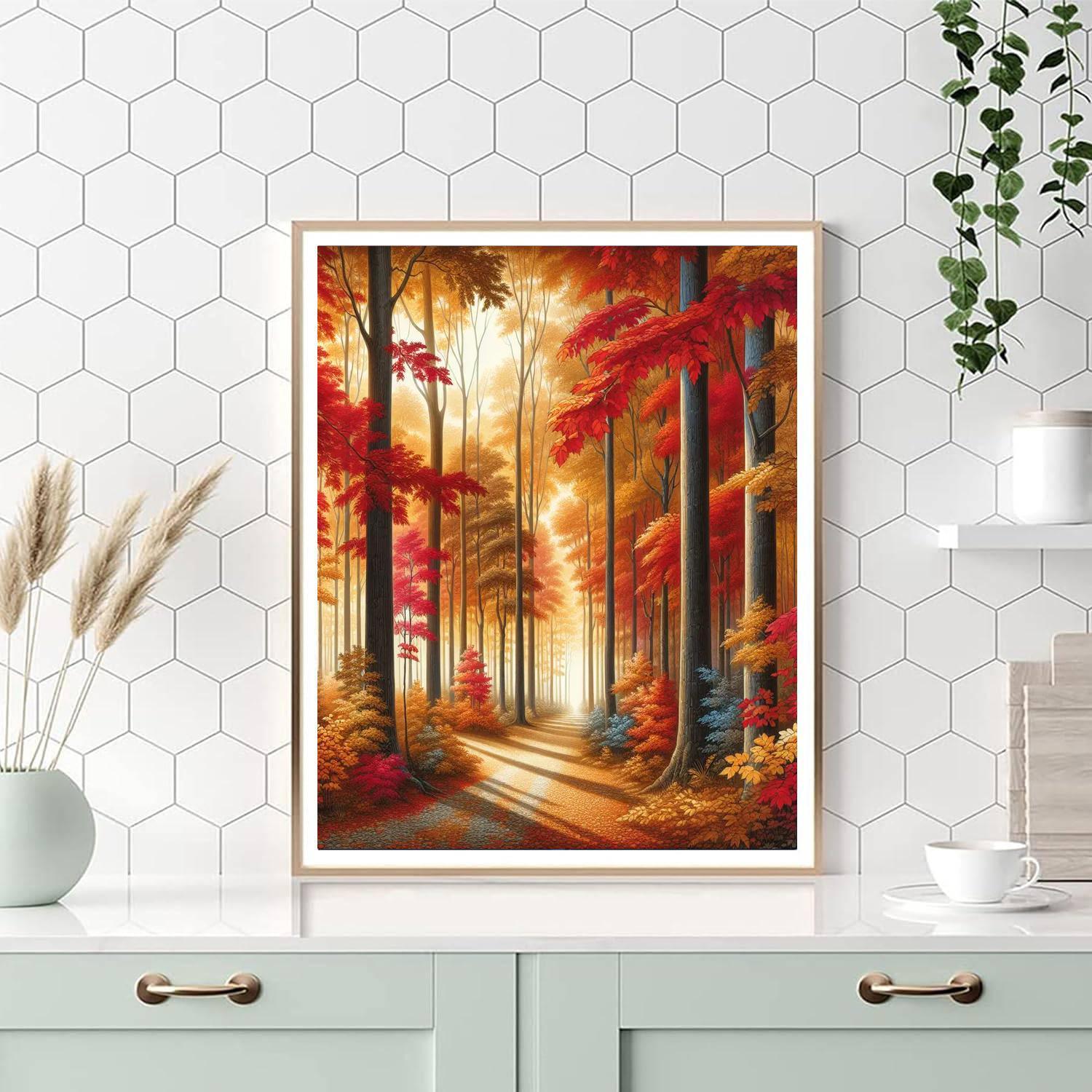 Autumn Woodland Wander Paint By Numbers