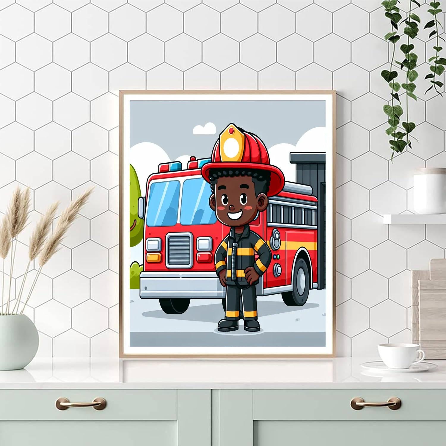 Fantastic Firefighter Painting By Numbers Kit