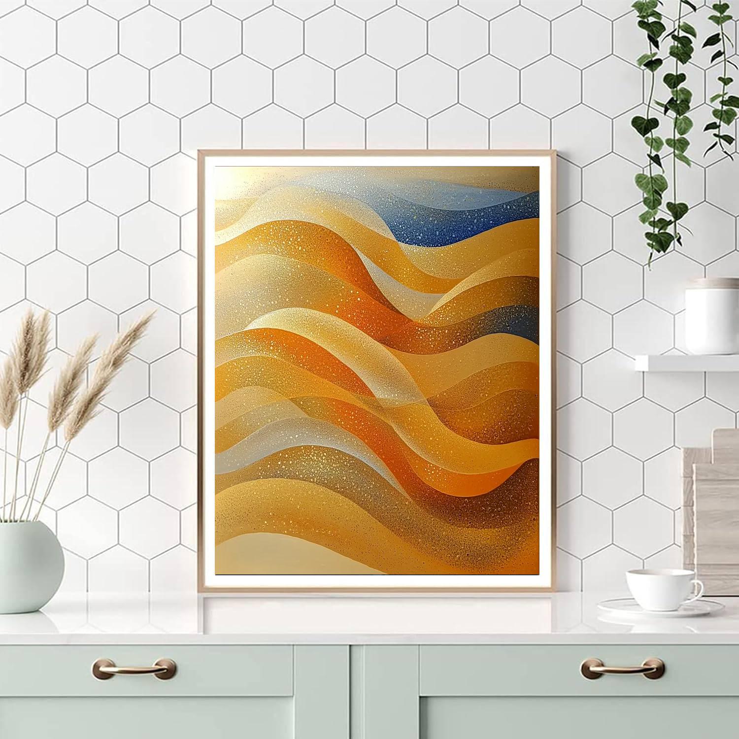 Georges Seurat Inspired Whirling Dunes  Number Painting
