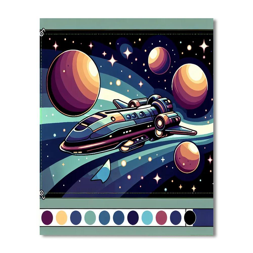 Galactic Explorer Spaceship Adventure Paint By Number