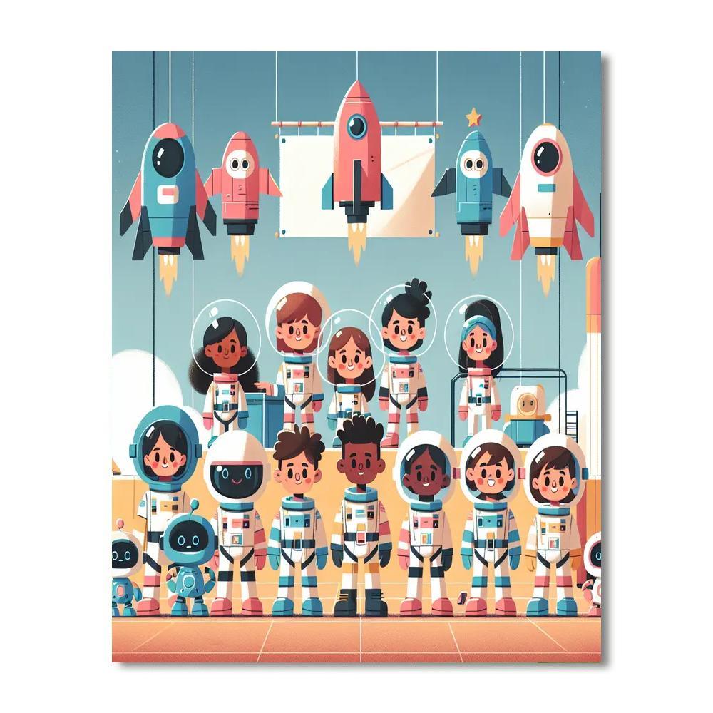 Space Camp With Astro Pals Painting By Numbers Kit