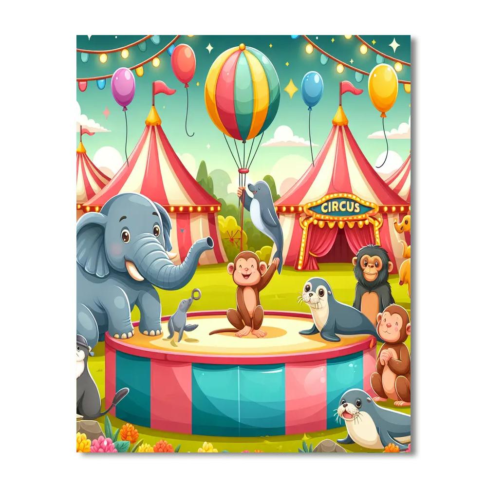 Circus Animal Carnival Paint By Number