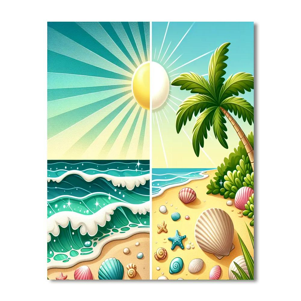 Breezy Beach Paint By Numbers Art