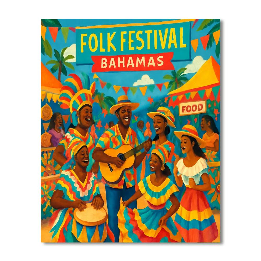 Folk Festival Of The Bahamas Paint By Number