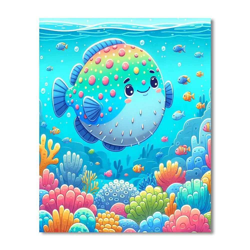 Dazzling Sunfish Paint By Numbers Art