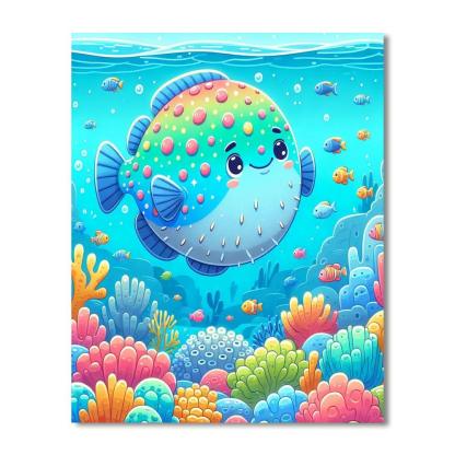 Dazzling Sunfish Paint By Numbers Art