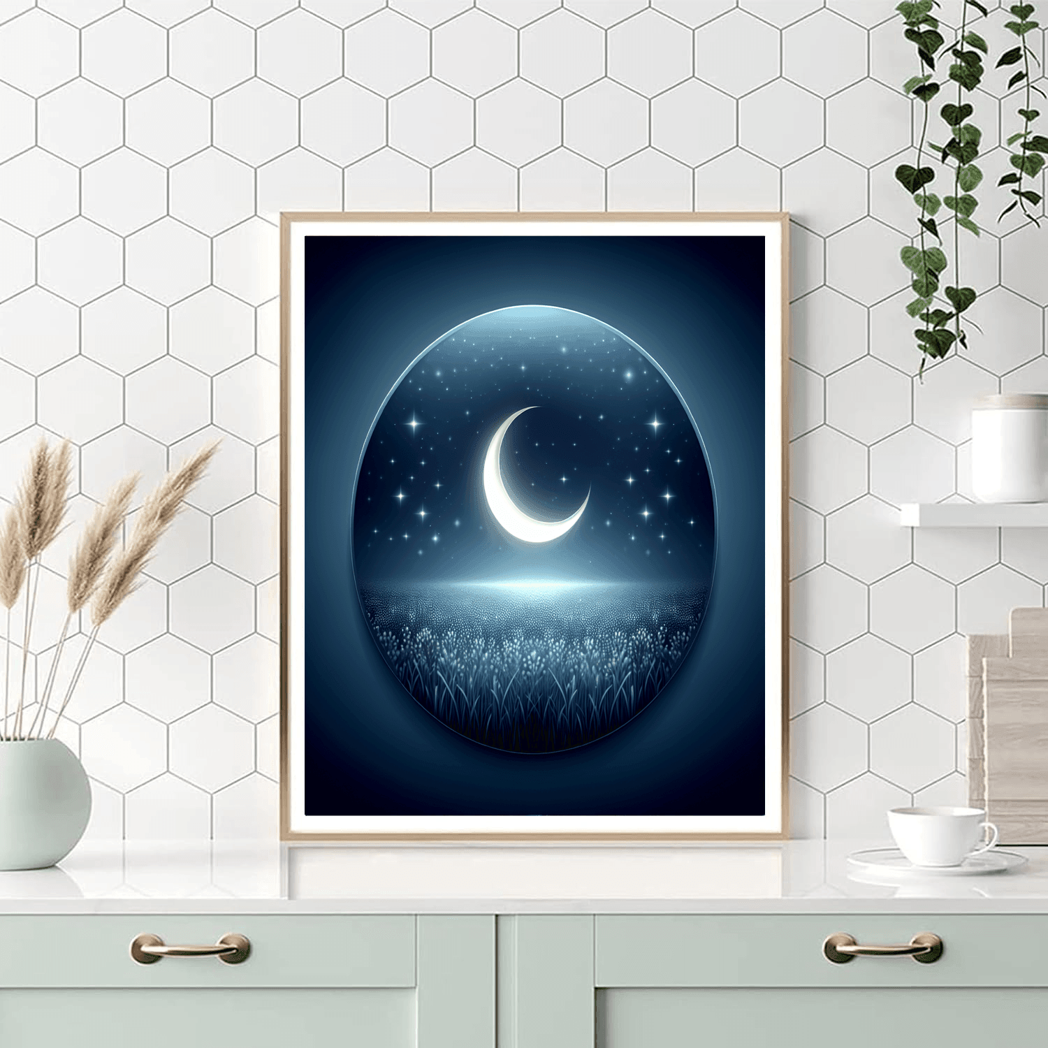 Crescent Moon Magic Number Painting