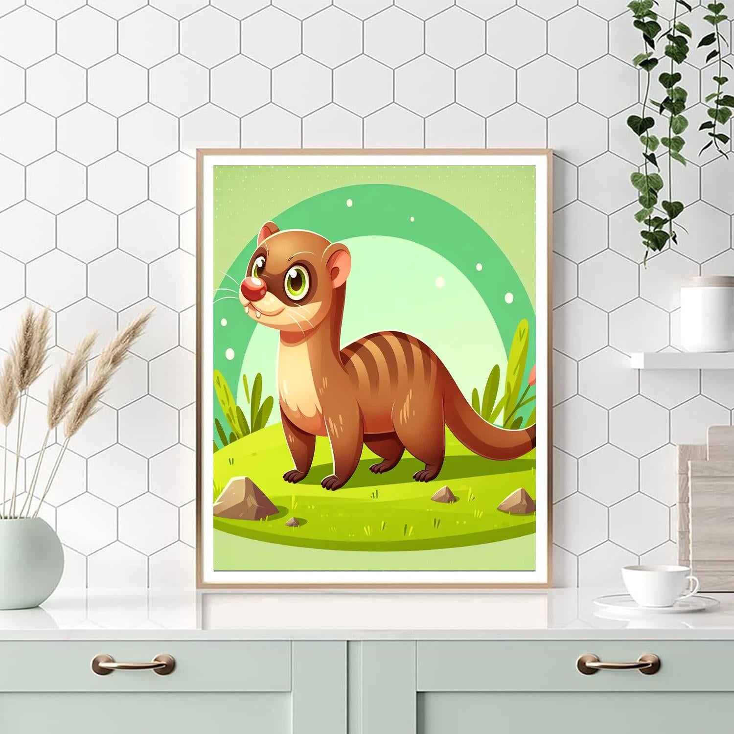 Mellow Mongoose Paint By Numbers Art