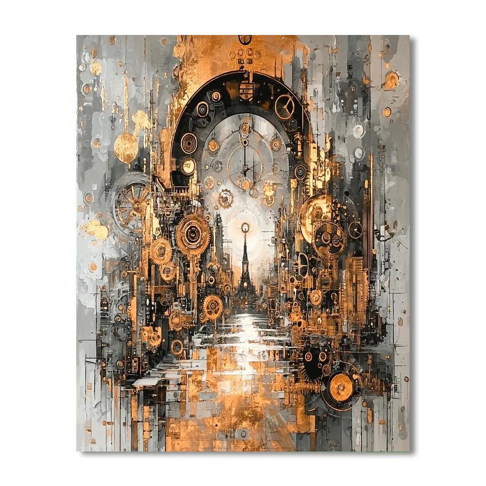 Dali Inspired Mechanical Dreams  DIY Paint By Numbers