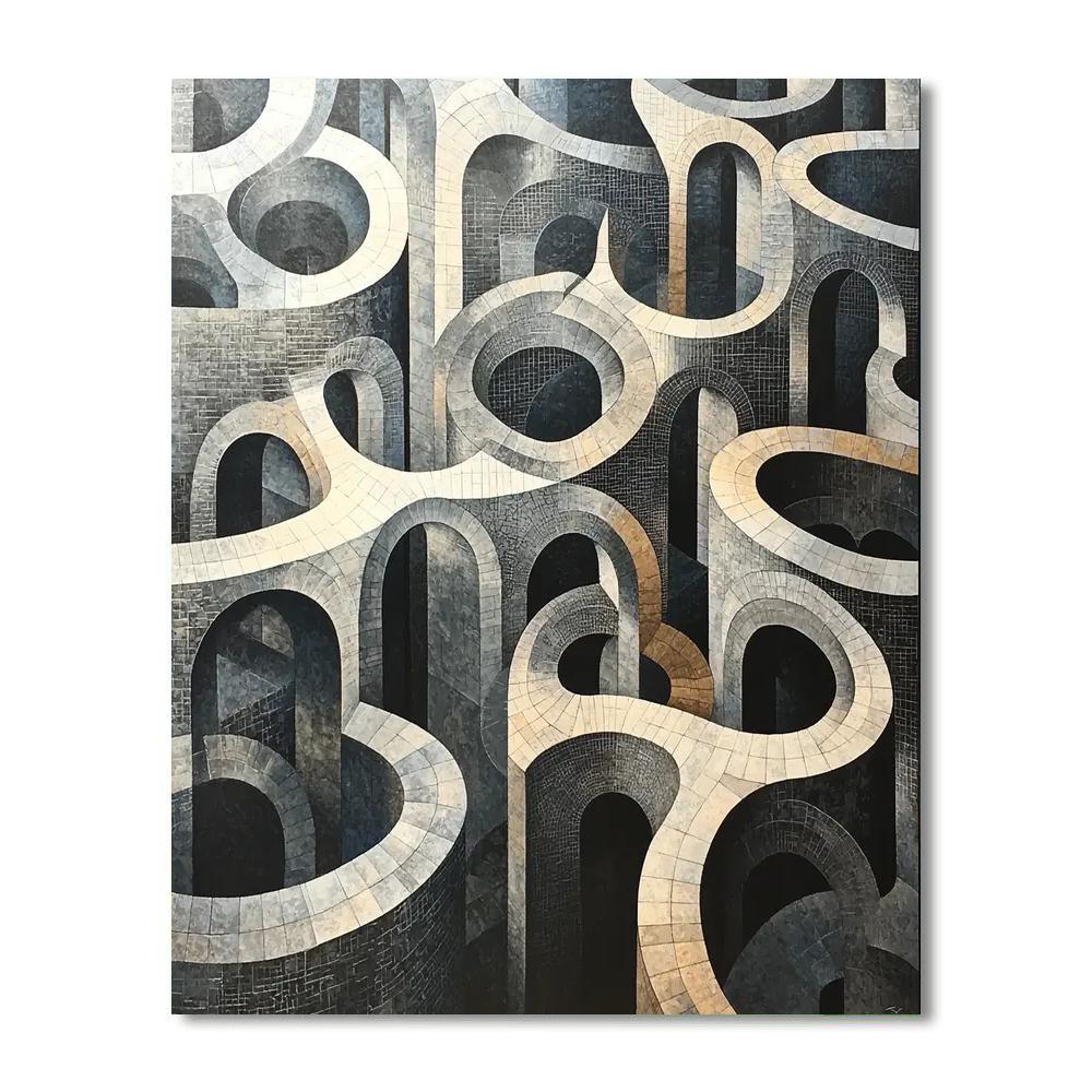 M.C. Escher Inspired Paradoxical Dimensions  Paint By Numbers Kits