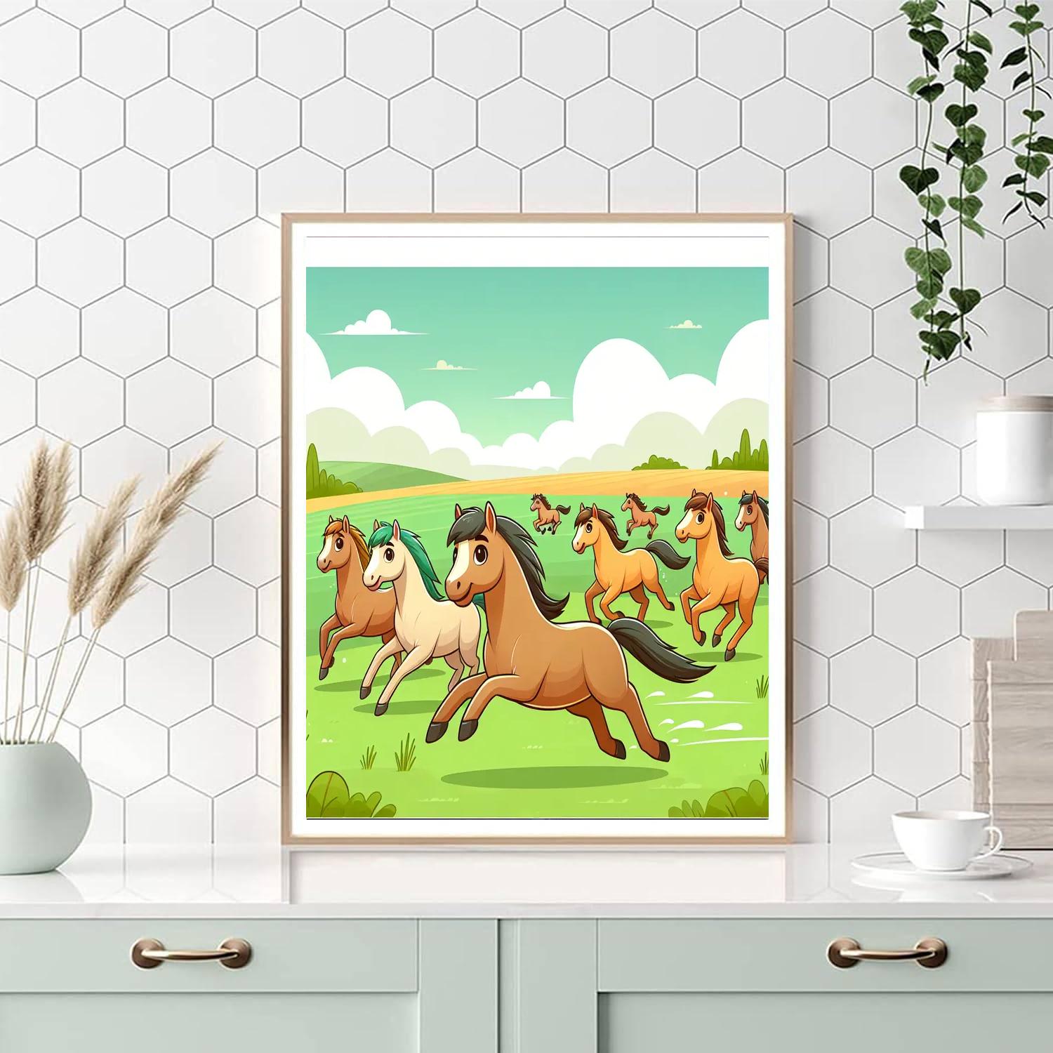 Horsing Around Painting Number Kit