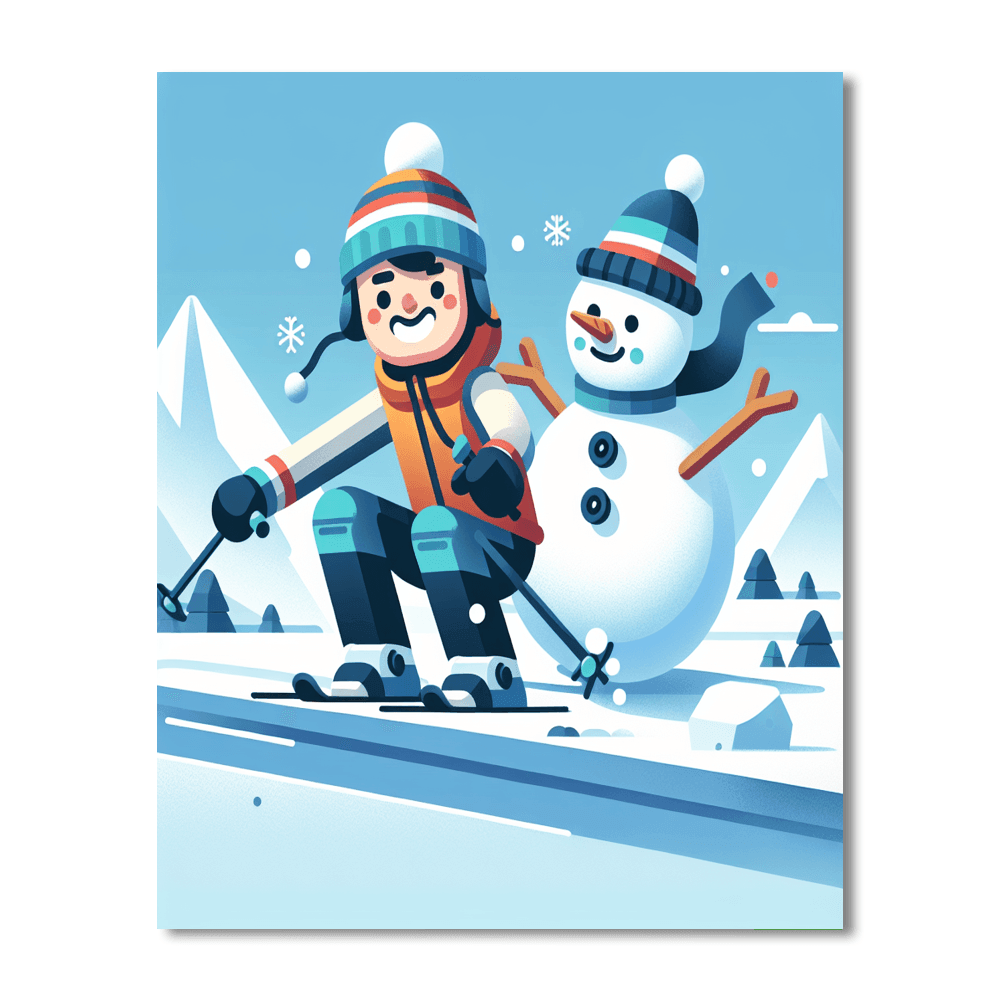 Frosty Mountain Escape Paint By Number