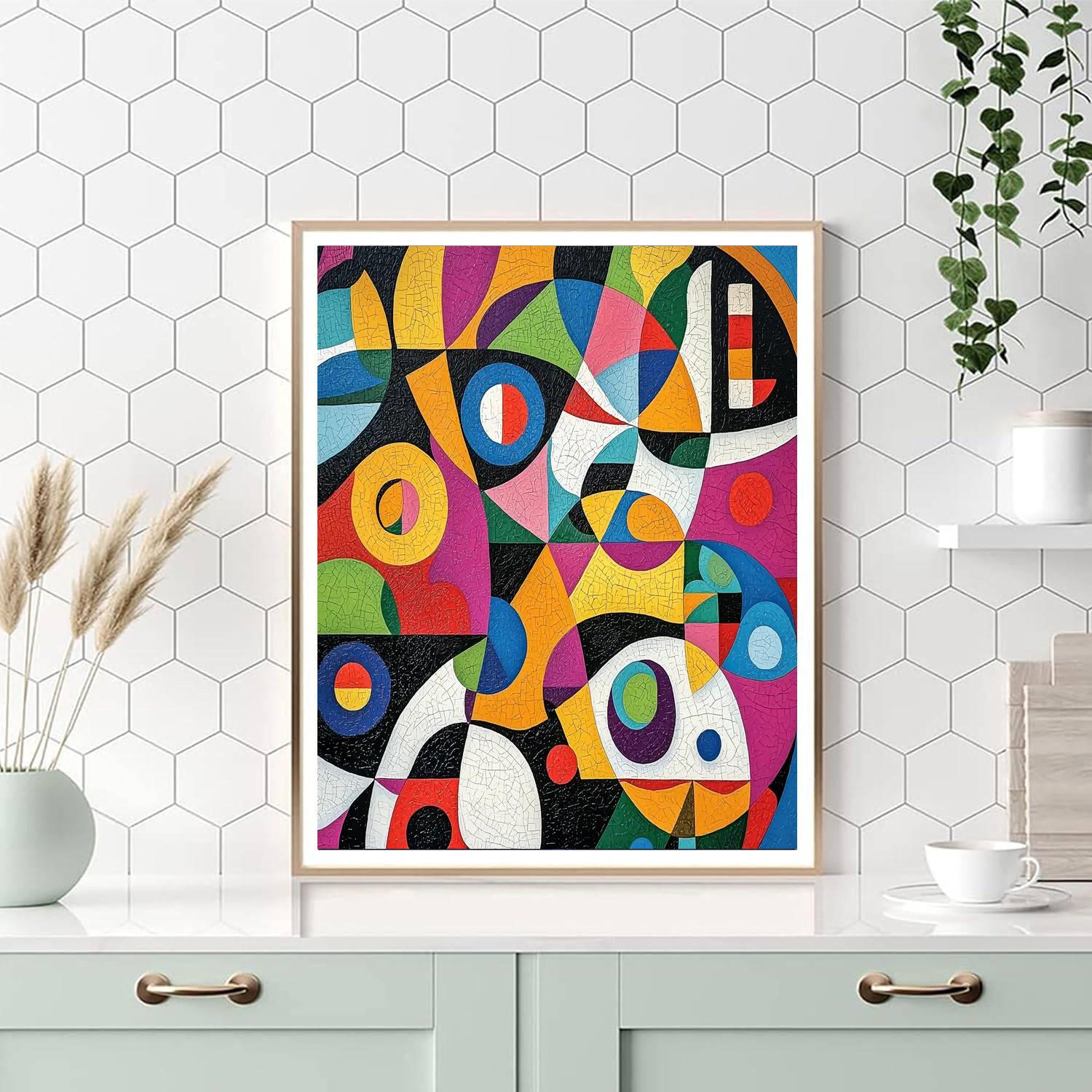 Joan Miró Inspired Euphoric Dimensions  Number Painting