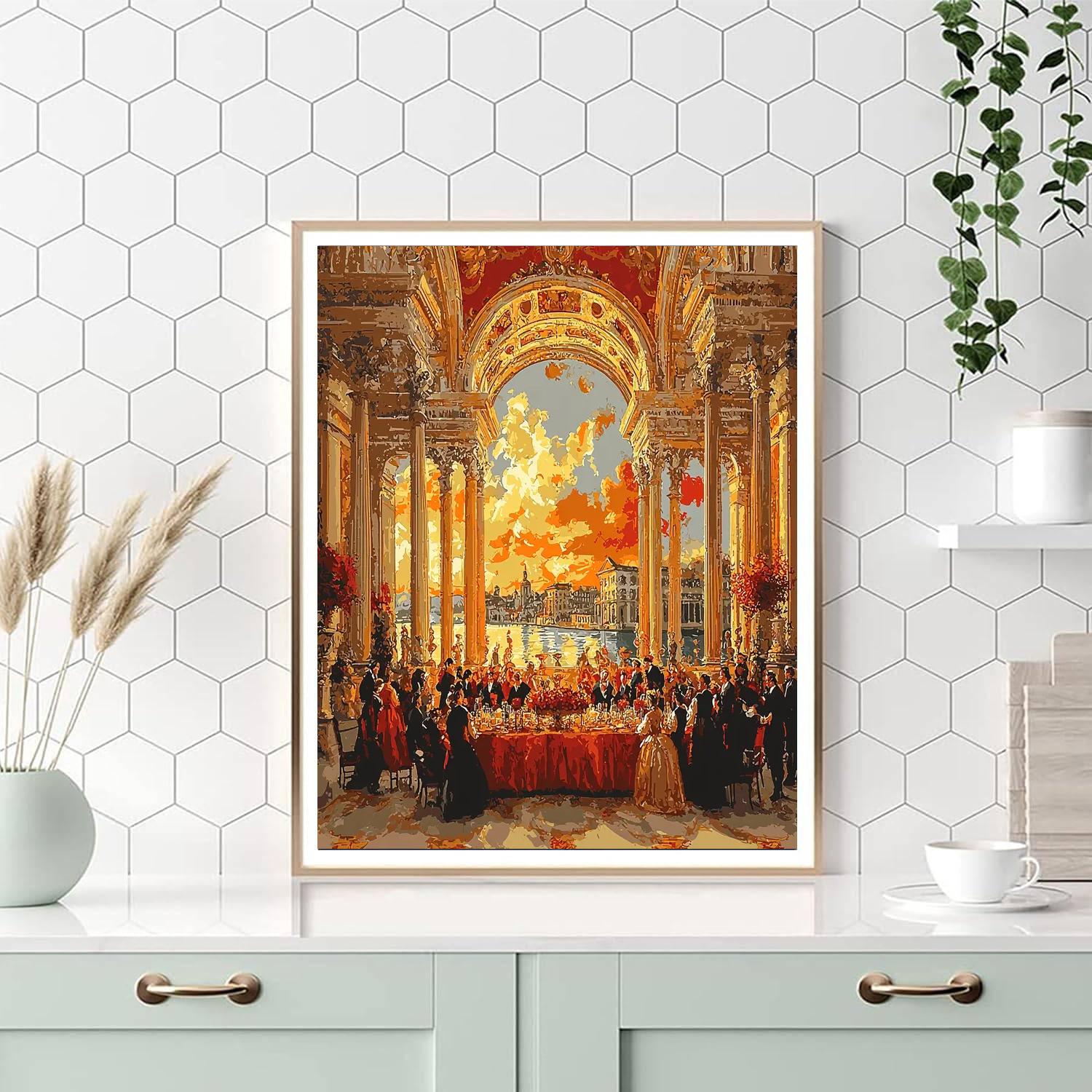 Michelangelo Inspired Renaissance Feast  Number Painting