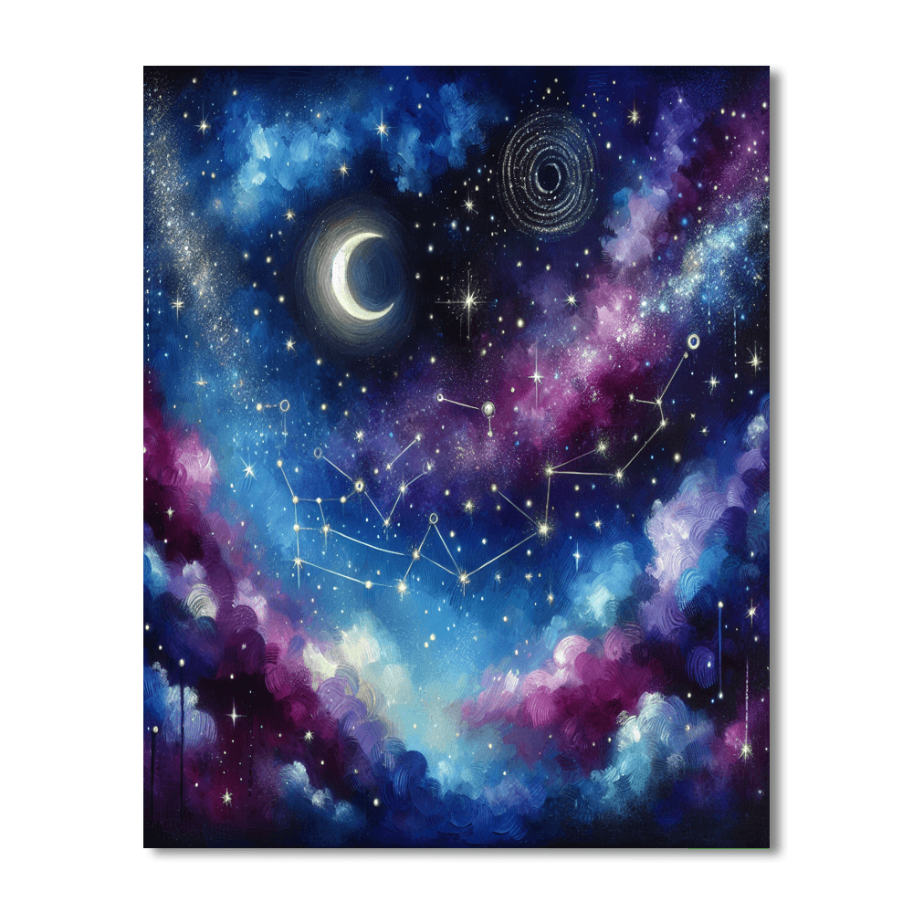 Celestial Night Sky Adventure Paint By Color