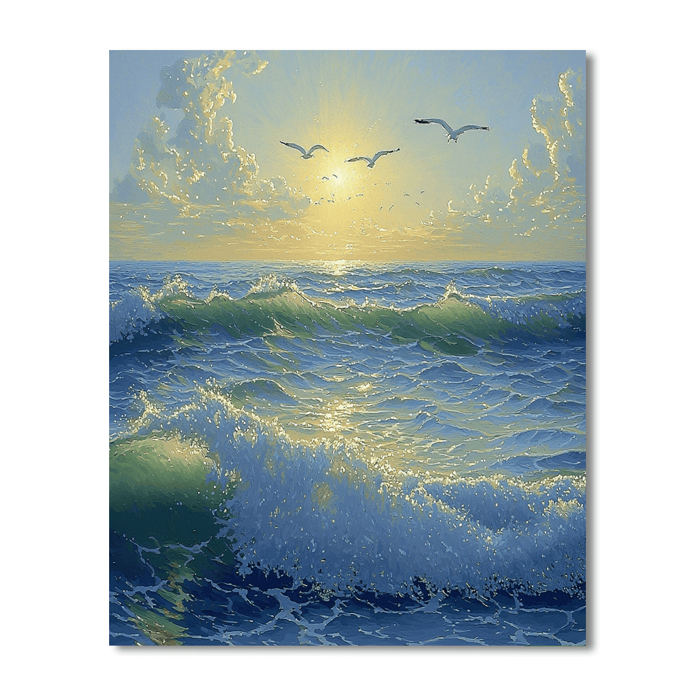 Claude Monet Inspired Oceanic Whispers Paint By Numbers Kits