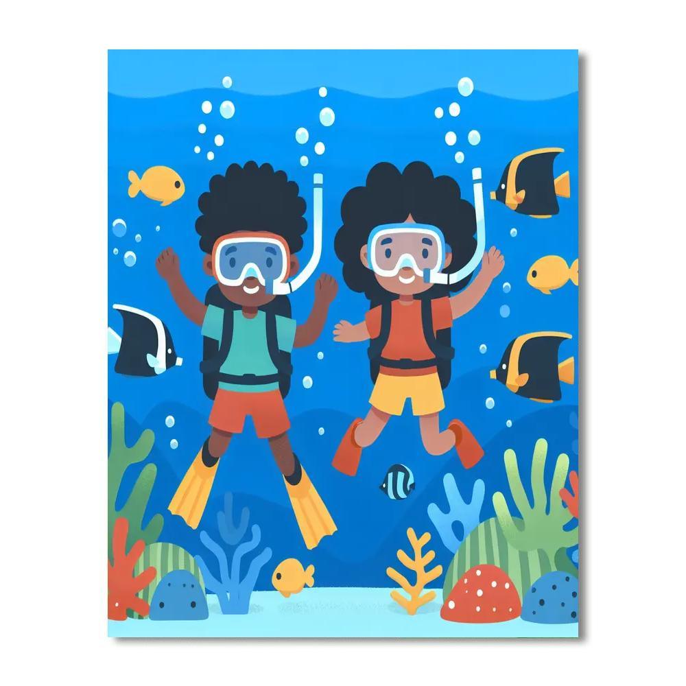Explorers Of The Coral Reef Paint By Numbers