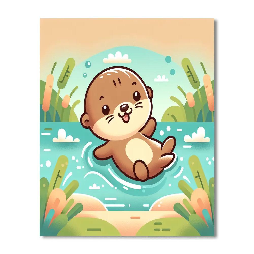 Adorable Otter Paint By Numbers Kits