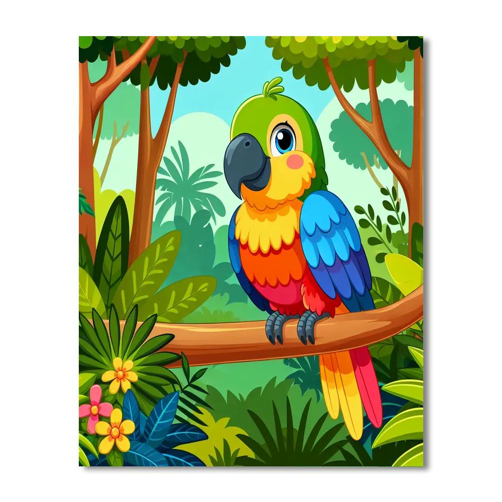 Rainforest Safari Paint By Numbers Art