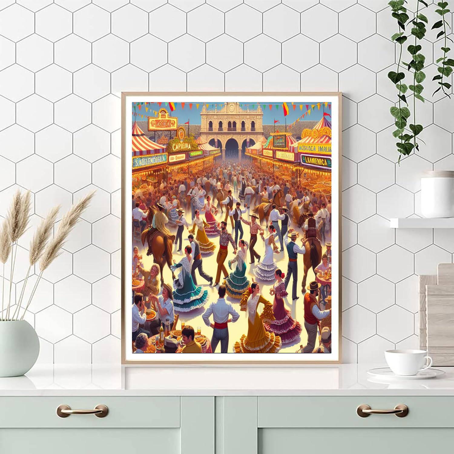 La Feria De Abril Painting By Numbers Kit