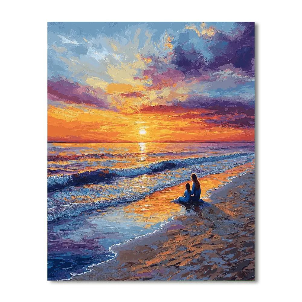 Sunset Reflections On The Shore Paint By Number