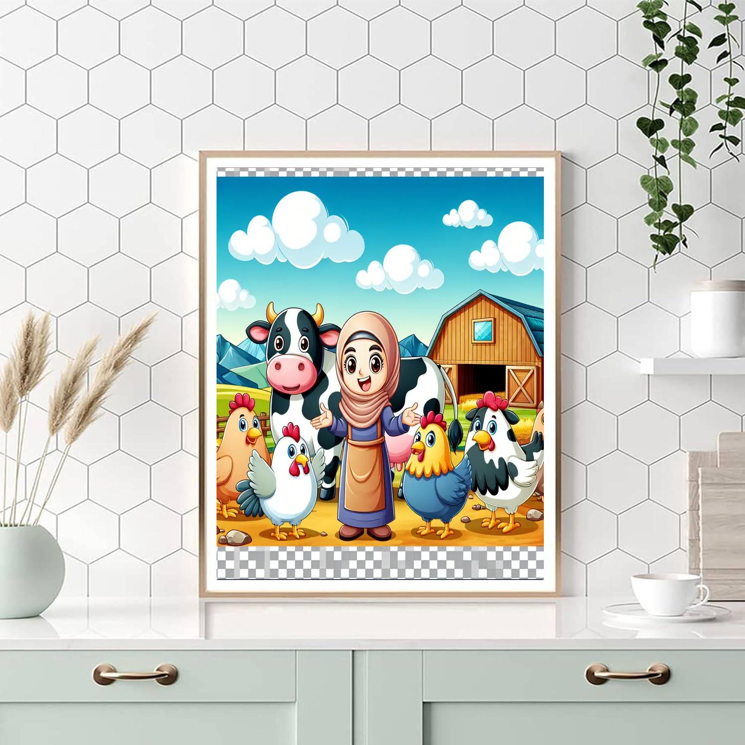 Cheery Farm Day Number Painting