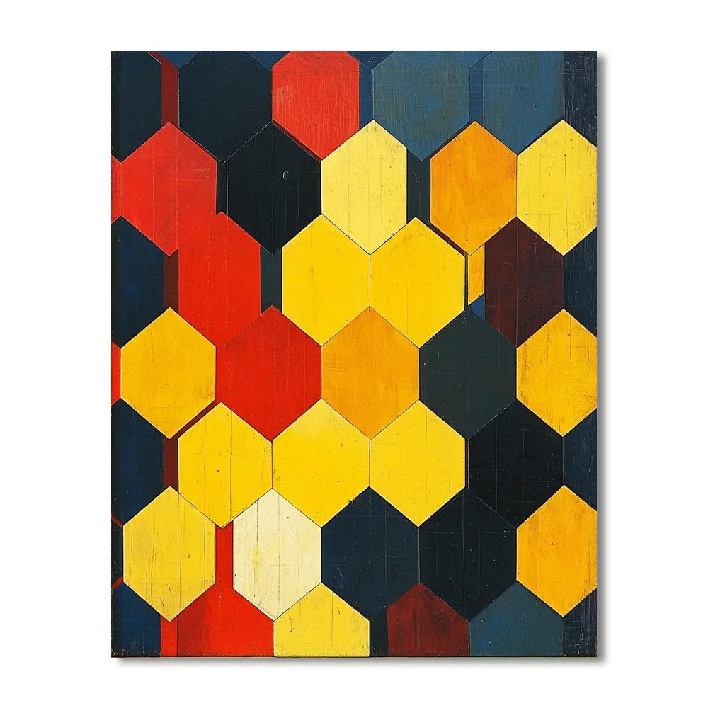 Kazimir Malevich Inspired Prismatic Balance  DIY Paint By Numbers